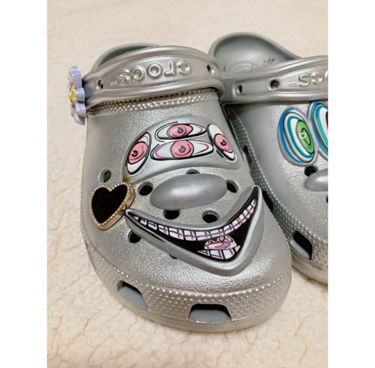 美品 レア crocs クロックス ケニーシャーフコラボ 23cm レディース