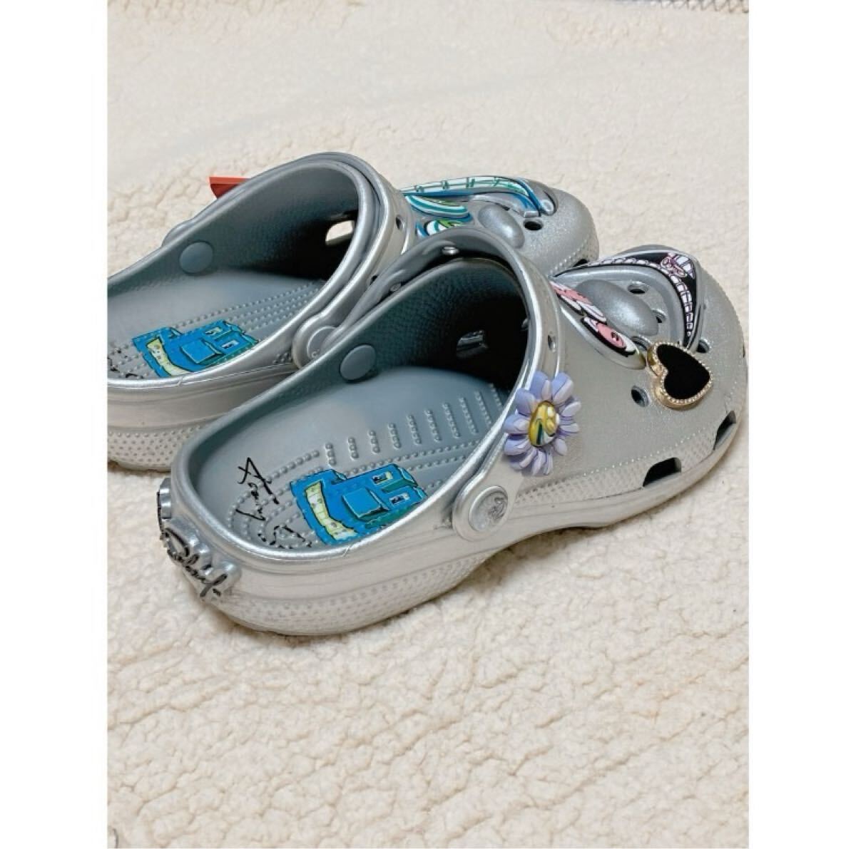 美品 レア crocs クロックス ケニーシャーフコラボ 23cm レディース