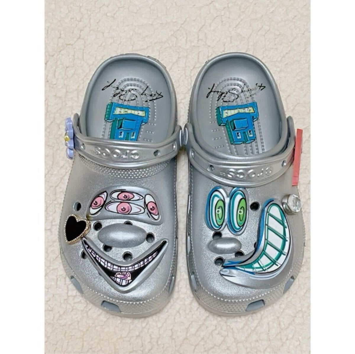 美品 レア crocs クロックス ケニーシャーフコラボ 23cm レディース