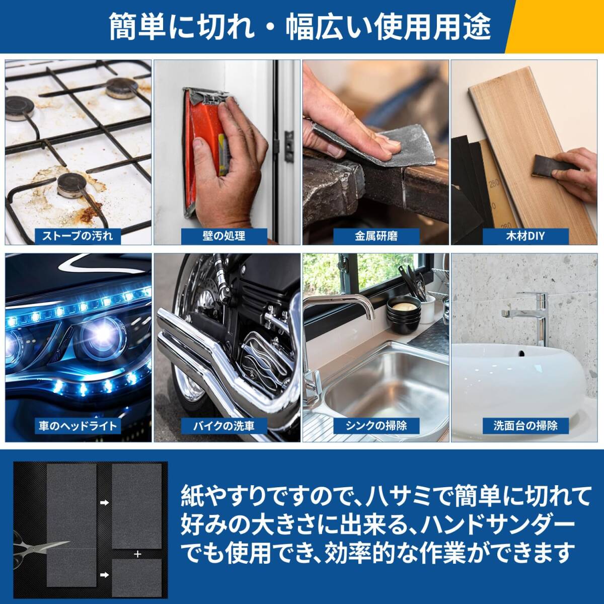 120~3000番 10種類 各4枚入り 計40枚 MORLARCO 耐水ペーパー セット 40枚10種類 120～3000番 紙