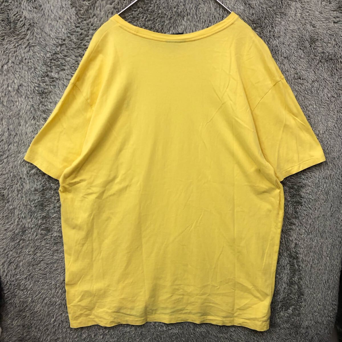 POLO RALPH LAUREN ポロラルフローレン 半袖Tシャツ 半袖カットソー サイズXL イエロー 黃色 ロゴ刺繍 メンズ トップス 最落なし（S）