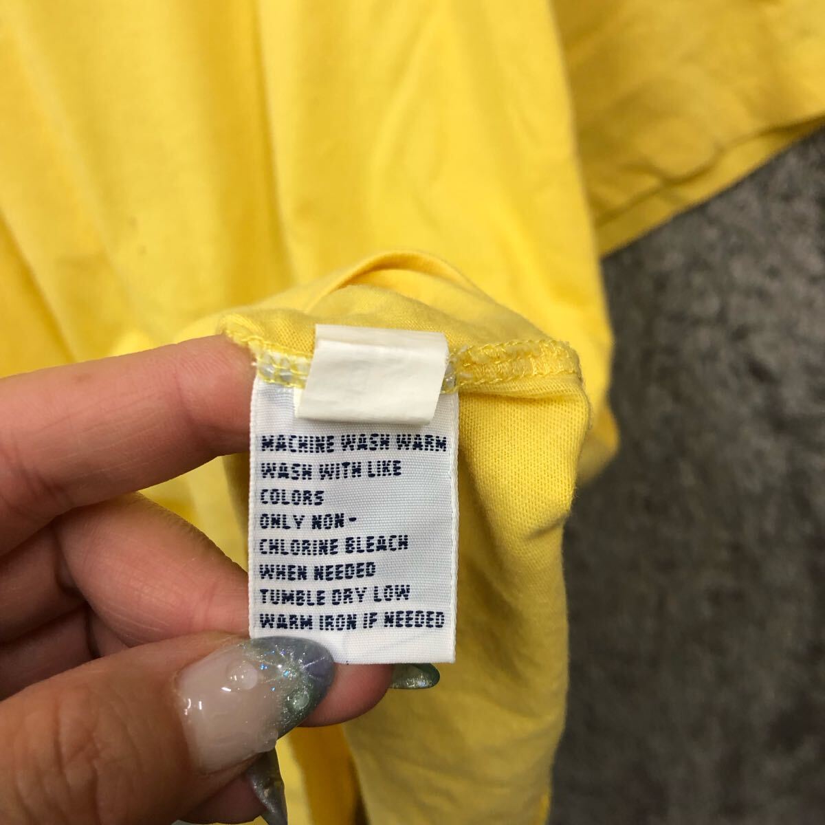 POLO RALPH LAUREN ポロラルフローレン 半袖Tシャツ 半袖カットソー サイズXL イエロー 黃色 ロゴ刺繍 メンズ トップス 最落なし（S）