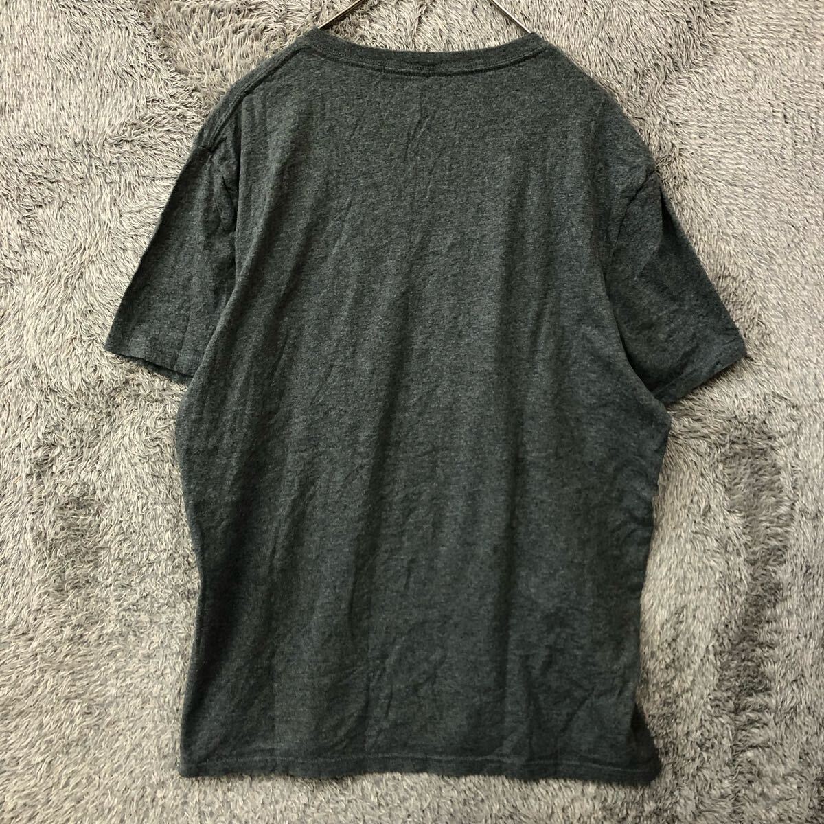 AMERICAN EAGLE アメリカンイーグル オールドイングリッシュ 半袖Tシャツ 半袖カットソー サイズXL グレー メンズ トップス 最落なし（V）