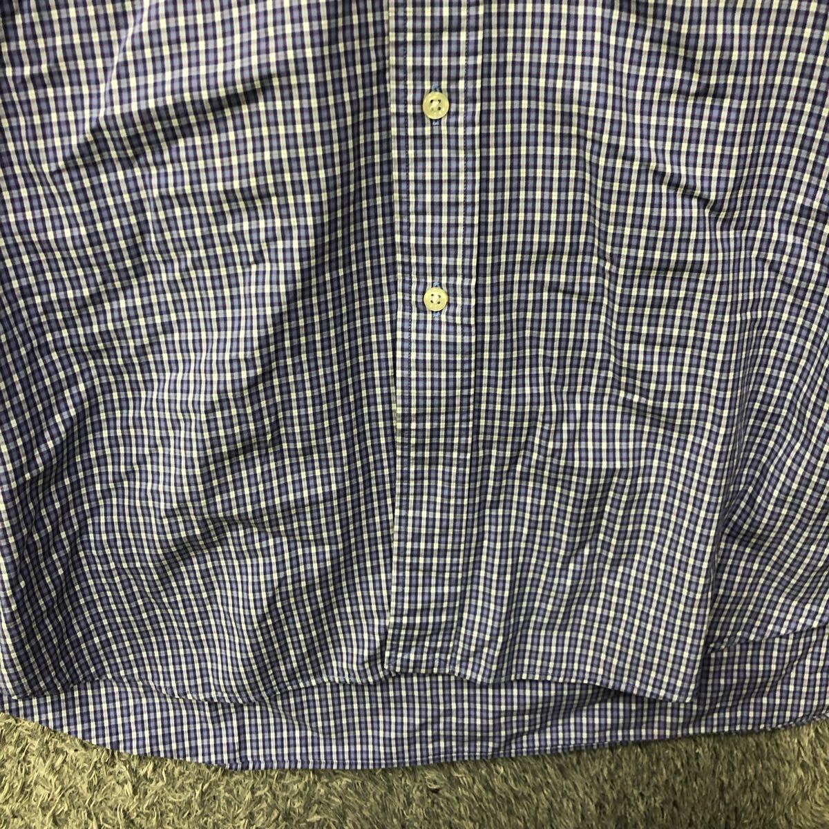 POLO RALPH LAUREN ポロラルフローレン 半袖シャツ サイズXXL ブルー 青 チェック柄 刺繍ロゴ コットン メンズ トップス 最落なし（Z）