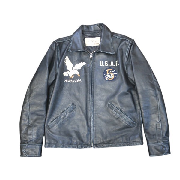 AVIREX アヴィレックス 6161087 ヴィンテージ加工 COW VINTAGE SUKA JAKET＃M　中古品 used AB