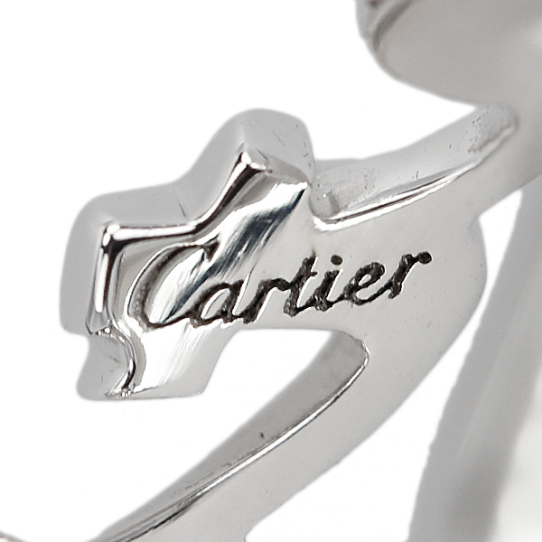 カルティエ シグネチャー リング K18ホワイトゴールド CARTIER #49 ロゴ 地金のみ 石なし 送料無(wú)料 中古 寶正 901541