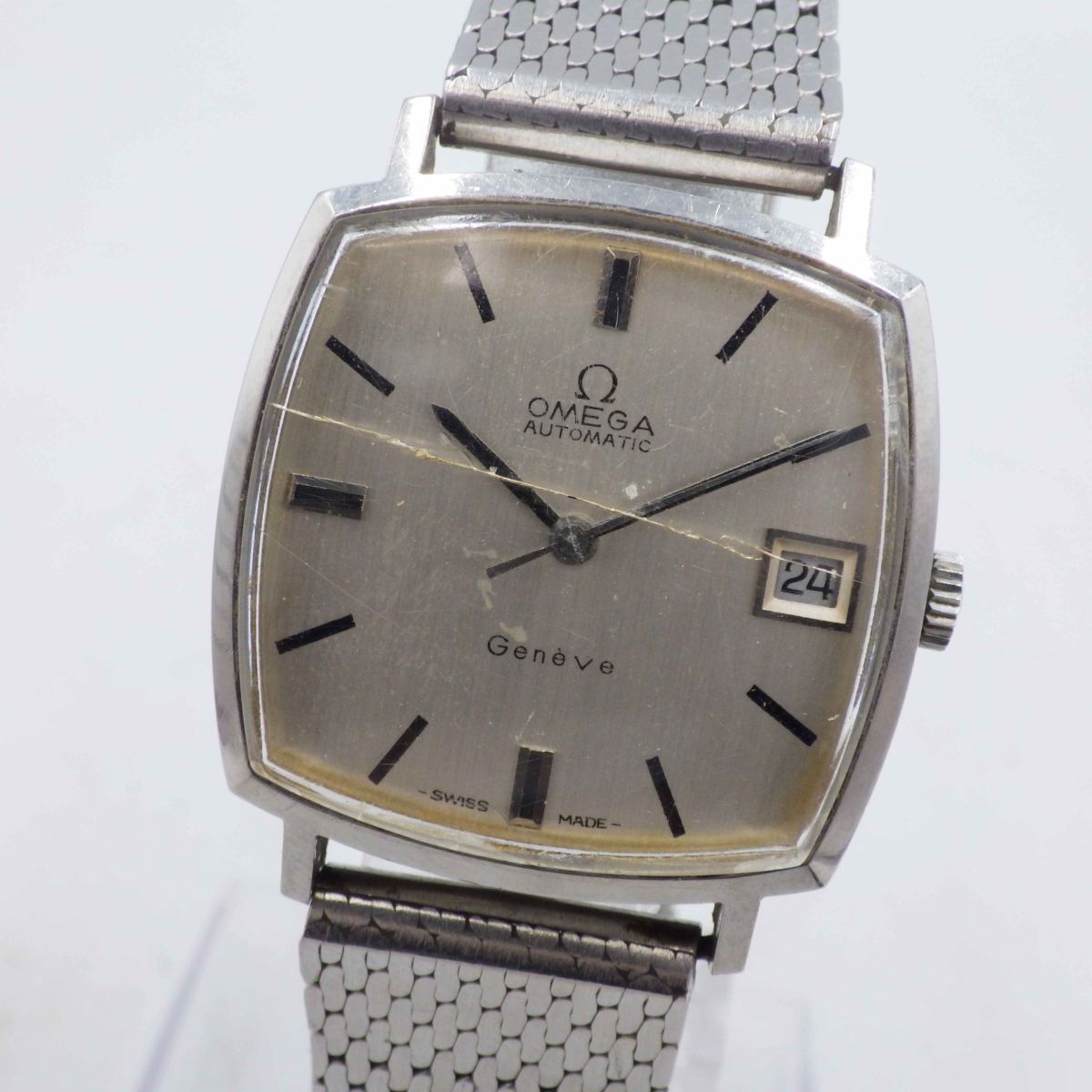 410539/⑤[1 иен старт ]OMEGA Omega работа товар Genevejune-b Date мужской часы самозаводящиеся часы кейс 31mm