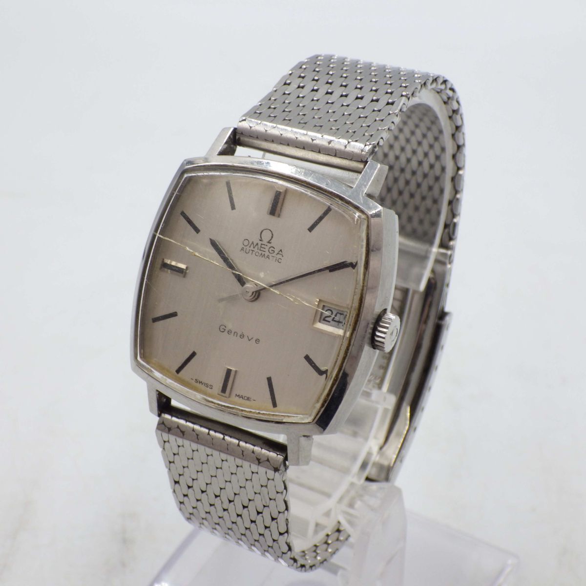 410539/⑤[1 иен старт ]OMEGA Omega работа товар Genevejune-b Date мужской часы самозаводящиеся часы кейс 31mm