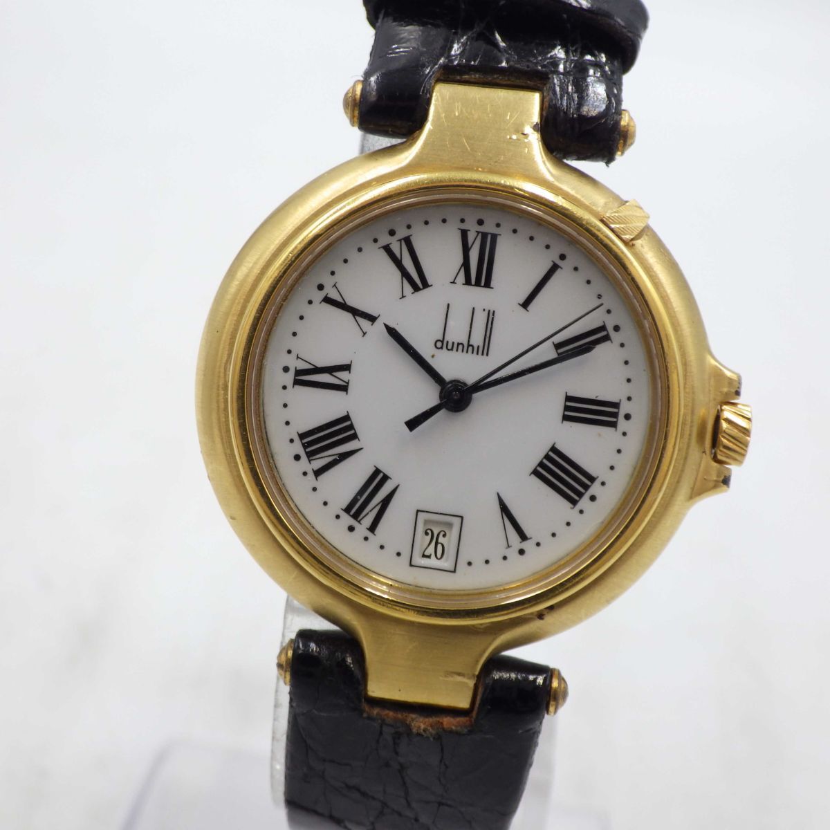 410249/②【1円スタート】dunhill ダンヒル 稼動品 P6.20428 ミレニアム デイト ローマン メンズ 時計 クォーツ ケース32mm