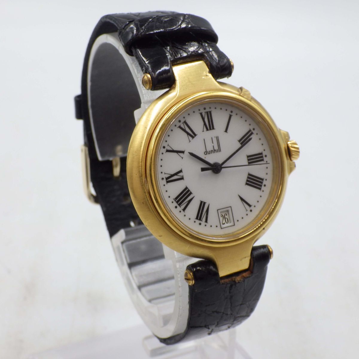 410249/②【1円スタート】dunhill ダンヒル 稼動品 P6.20428 ミレニアム デイト ローマン メンズ 時計 クォーツ ケース32mm