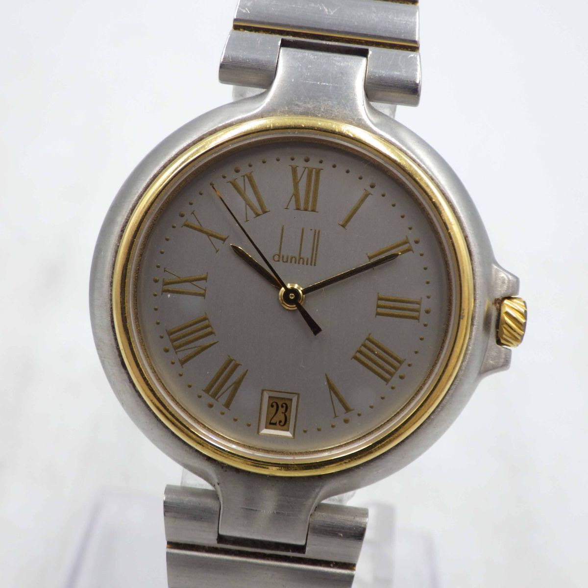 410284/②【1円スタート】dunhill ダンヒル 稼動品 6.61848 ミレニアム デイト メンズ 時計 クォーツ ケース32mm