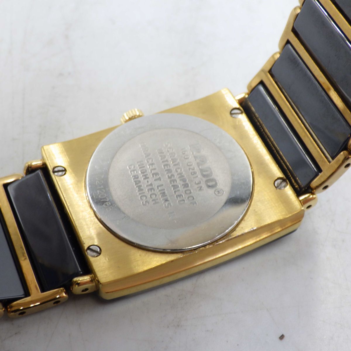 415333/E[1 иен старт ]RADO Rado 160.0281.3N DIASTAR Diastar Date мужской часы кварц кейс 24mm