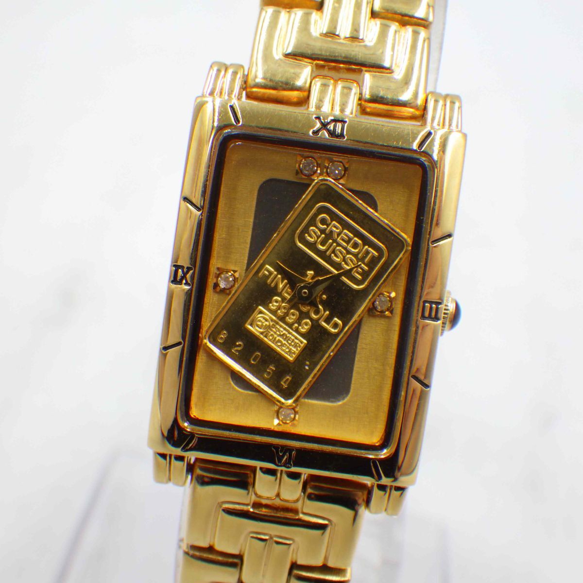 432313/③【1円スタート】Credit Suisse クレディスイス 稼動(dòng)品 FK-929-C Fine Gold 999.9 1g ユニセックス 時(shí)計(jì) クオーツ ケース20mm