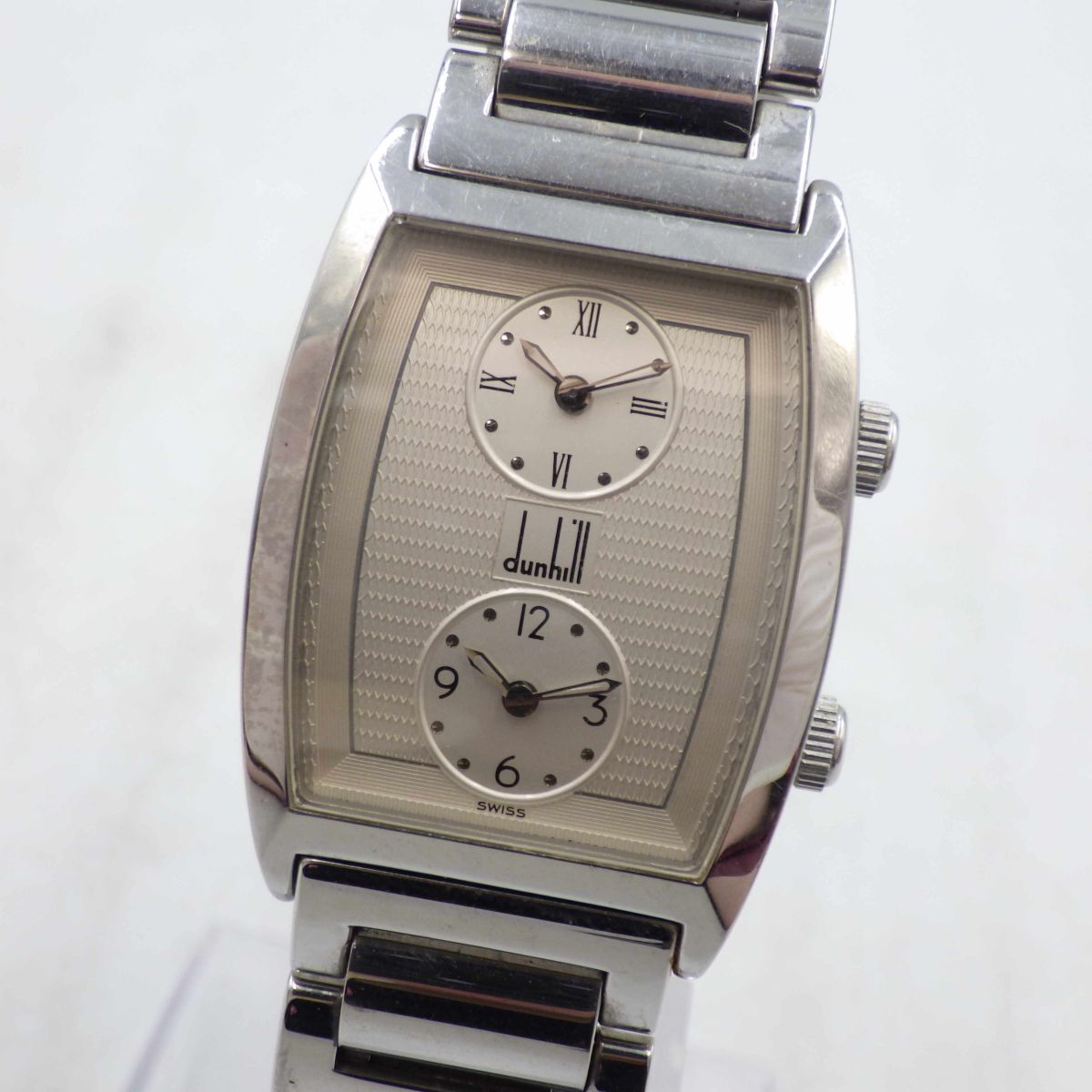 432348/④【1円スタート】dunhill ダンヒル 稼動(dòng)品 146.10448 シティスケープ デュアルタイム メンズ 時(shí)計(jì) クォーツ ケース27mm