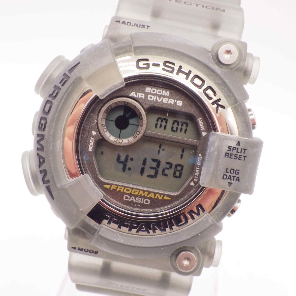 448019【1円スタート】CASIO カシオ 稼動(dòng)品 DW-8200 G-SHOCK FROGMAN フロッグマン メンズ 時(shí)計(jì) クオーツ ケース50mm