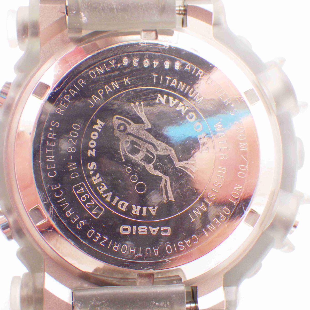 448019【1円スタート】CASIO カシオ 稼動(dòng)品 DW-8200 G-SHOCK FROGMAN フロッグマン メンズ 時(shí)計(jì) クオーツ ケース50mm