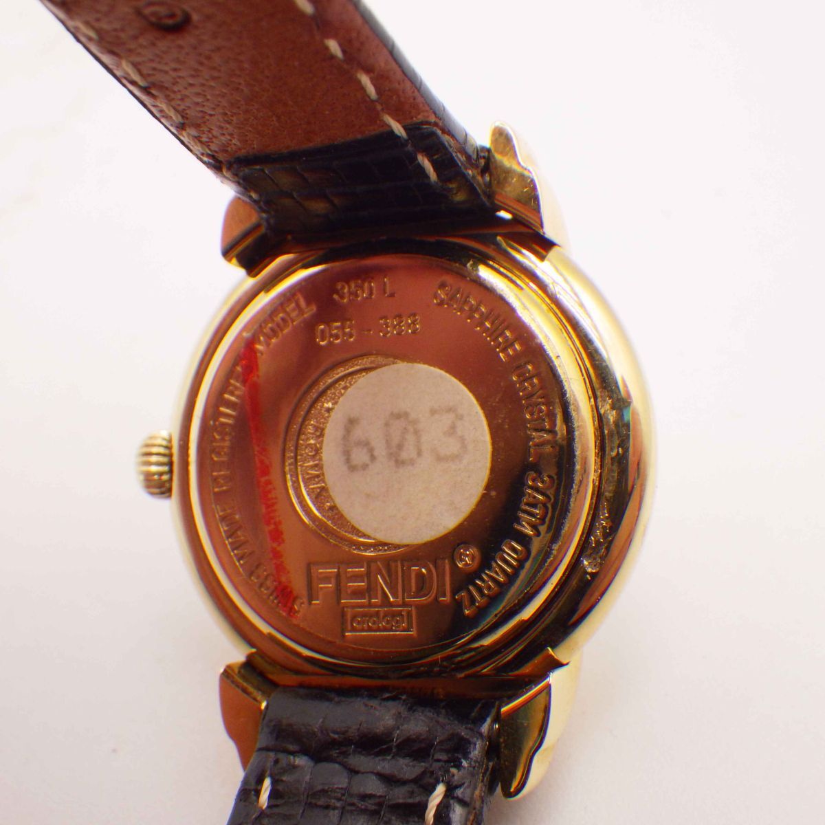 445063【1円スタート】FENDI フェンディ 350L オロロジ Dバックル レディース 時(shí)計(jì) クオーツ ケース25mm