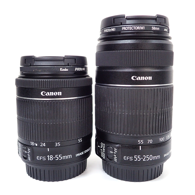 Canon - Canon EOS Kiss X7 レンズキット + 55-250 IS STM キヤノン Canon EOS kiss X7 レンズキット ホワイト SDカード