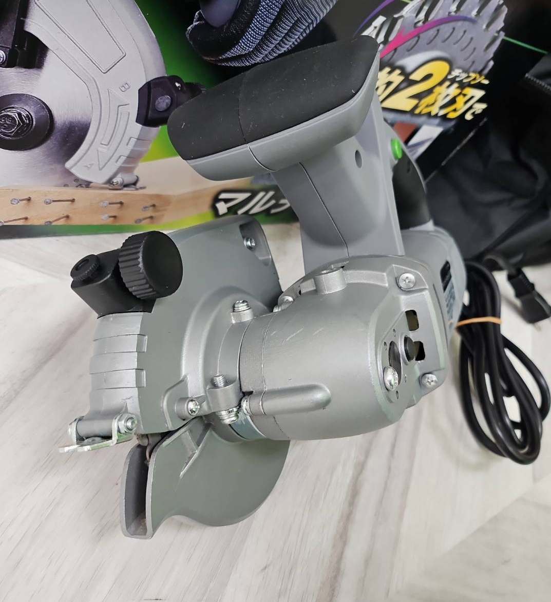 ●美品! 稼働！ダブルブレードソー 125mm DM-120W EARTH MAN POWER TOOL 2枚刃 チップソー 電動ノコ 【D5968NT】