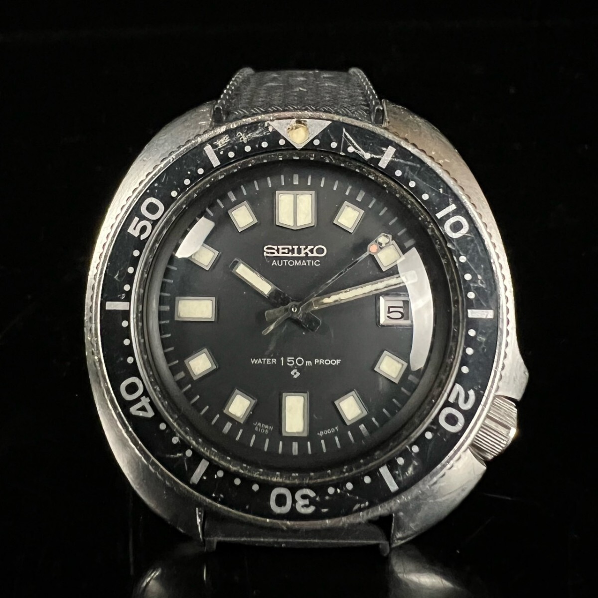 *.* редкий первый период Proof подлинная вещь SEIKO Seiko DIVER дайвер 6105-8110 работа товар самозаводящиеся часы наручные часы с ящиком captain willard античный 