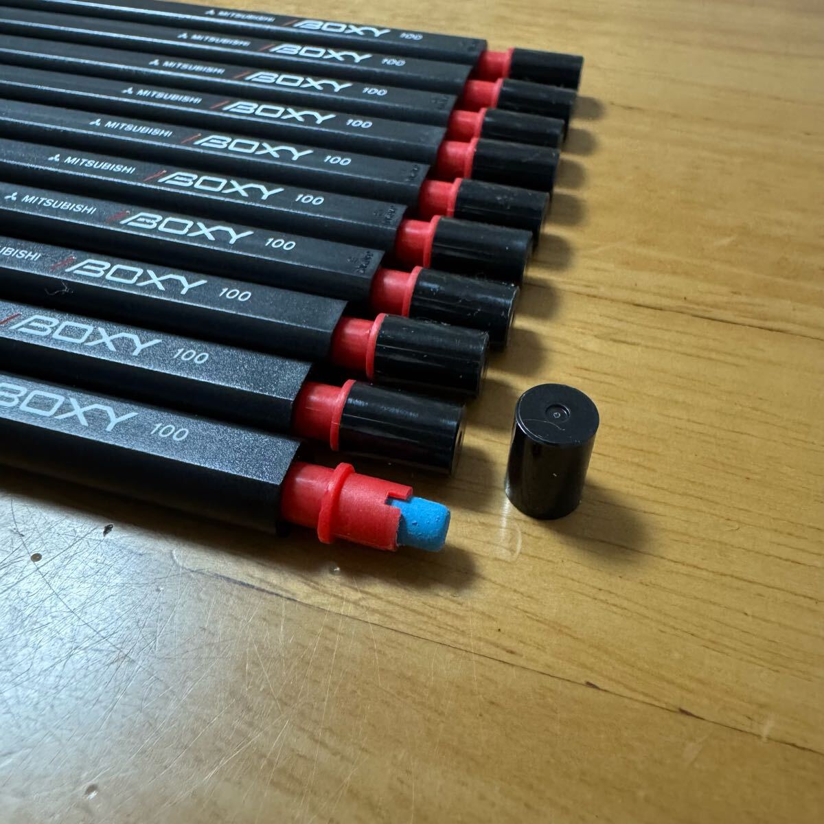 三菱シャープ M5-100BX (N)赤 10本入り 9ダースセット 新品 廃盤 MITSUBISHI 三菱鉛筆 uni ユニ BOXY ヴォクシー