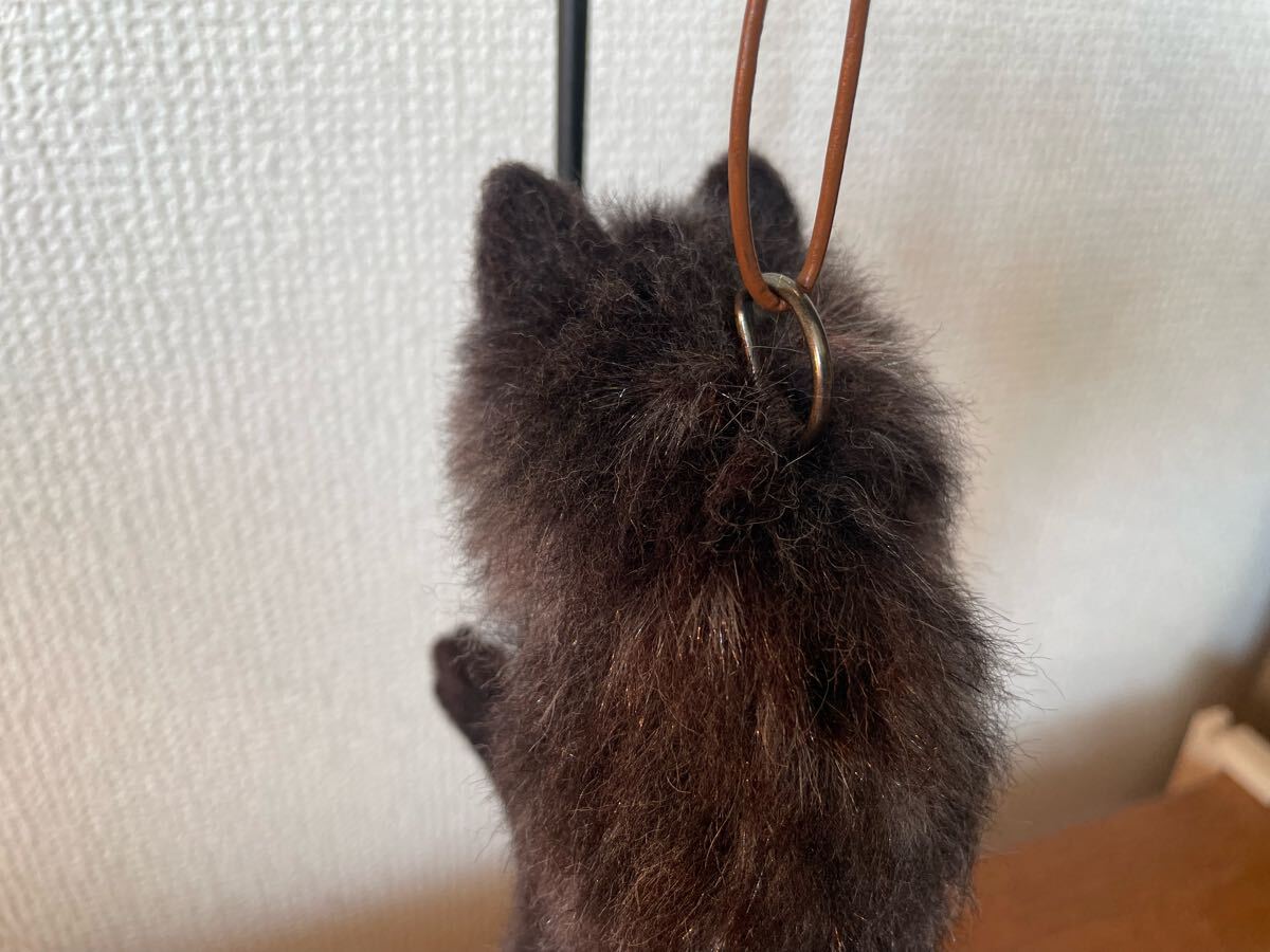 ミニ狼チャーム【羊毛フェルト】 オオカミ　ハンドメイド