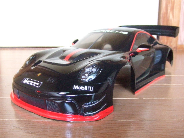 田宮RCポルシェ911GT3 R (992)LEDライト付＆プロポ充電器完成品