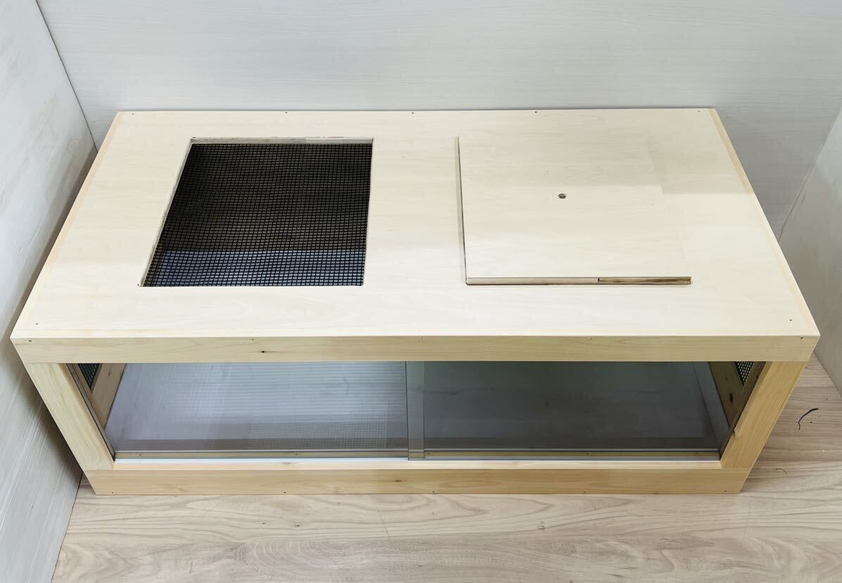 RepBox 大型木制ケージ1200×600×450　リクガメ、フトアゴヒゲトカゲ、ハリネズミ、爬蟲類、小動(dòng)物用　未使用　　ナチュラルカラー