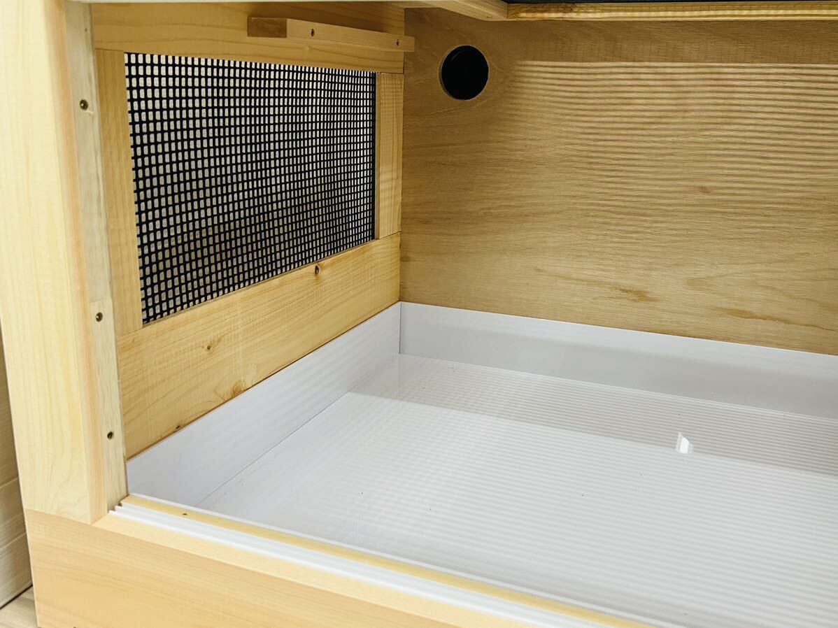 RepBox 大型木制ケージ1200×600×450　リクガメ、フトアゴヒゲトカゲ、ハリネズミ、爬蟲類、小動(dòng)物用　未使用　　ナチュラルカラー
