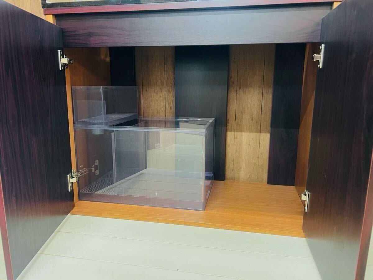 限定１セット　限定組み合わせ　900オーバーフローセット(水槽?プロスタイルキャビ?濾過槽?ウールBOX)　ブラック+木目　未使用品