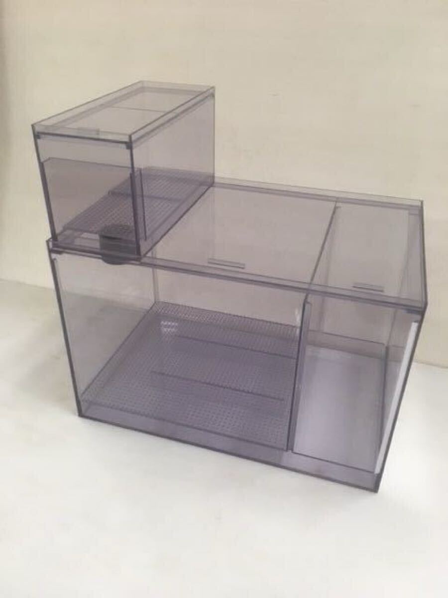 ラスト1セット　600×450×450オーバーフローセット(水槽?プロスタイルキャビ?濾過槽?ウールBOX)　クリアシリコン　未使用品