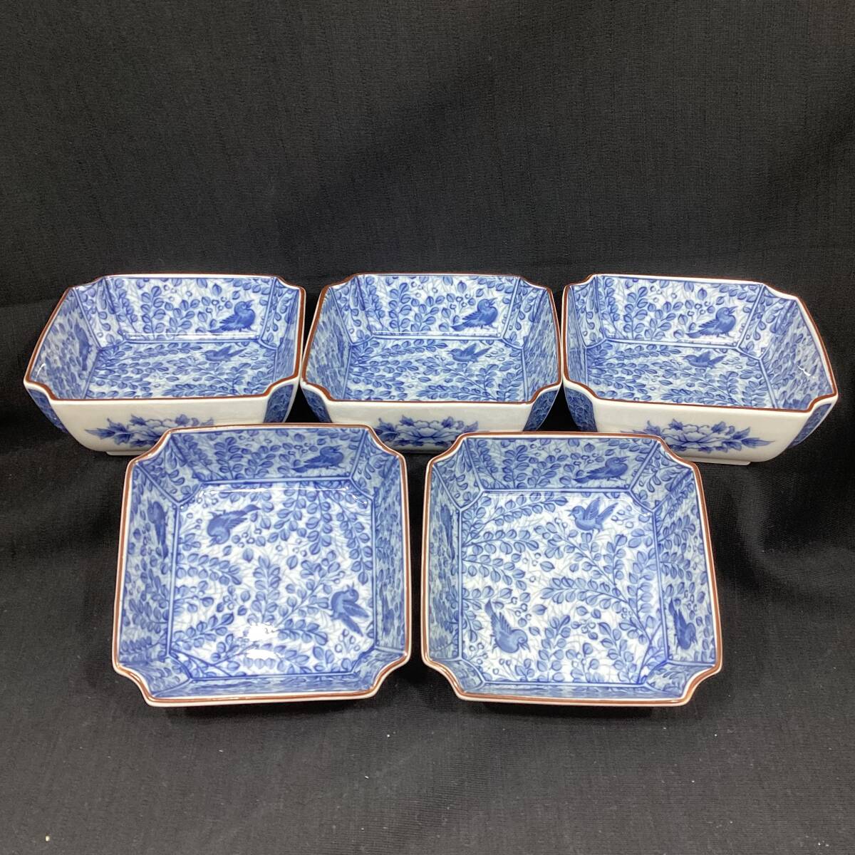 龍峰窯 三峰陶器 染付更紗 小鉢揃 5客セット 新品未使用 - メルカリ