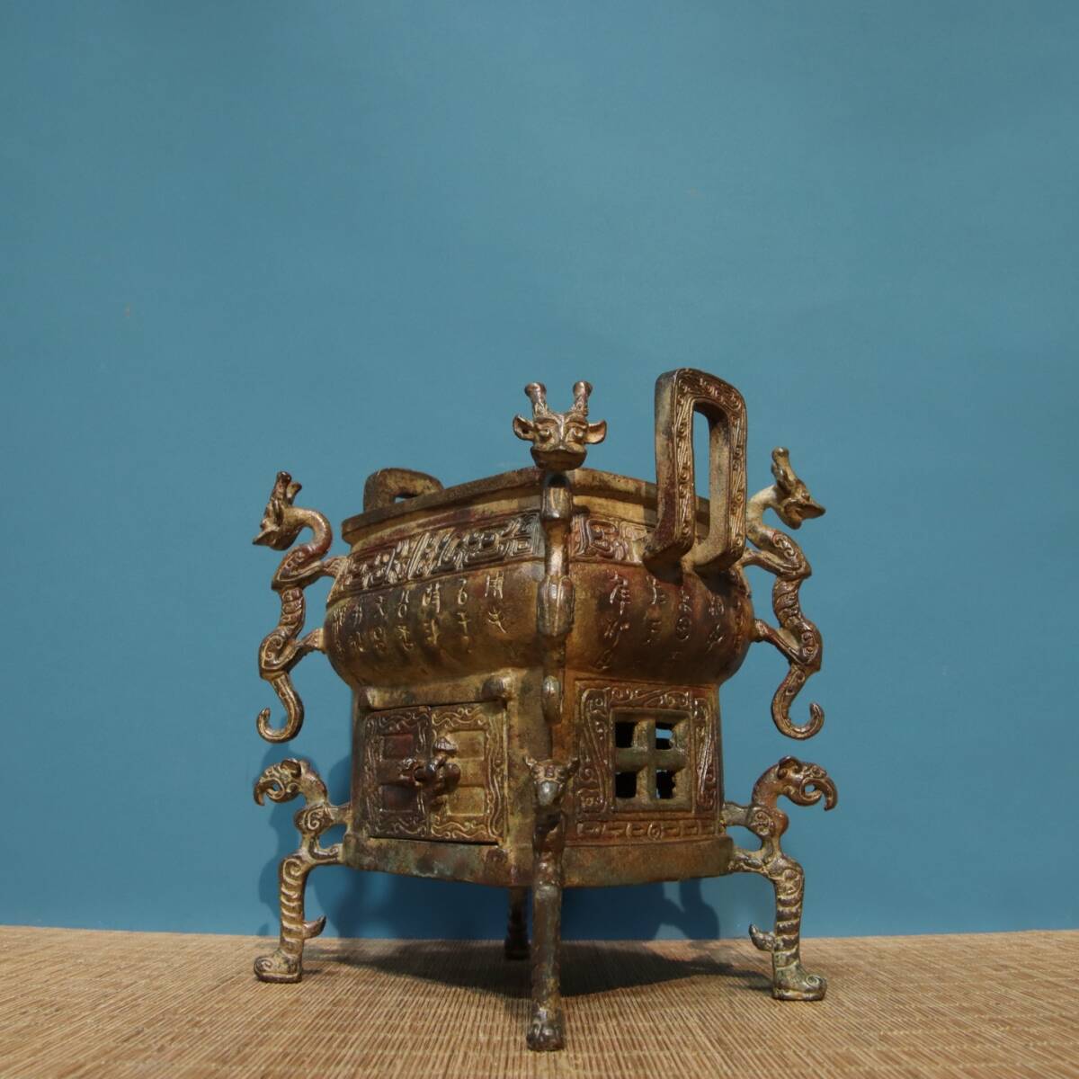手爐，古銅製，時代物 古銅 玉取獅子香炉 明時代 | 古美術ささき