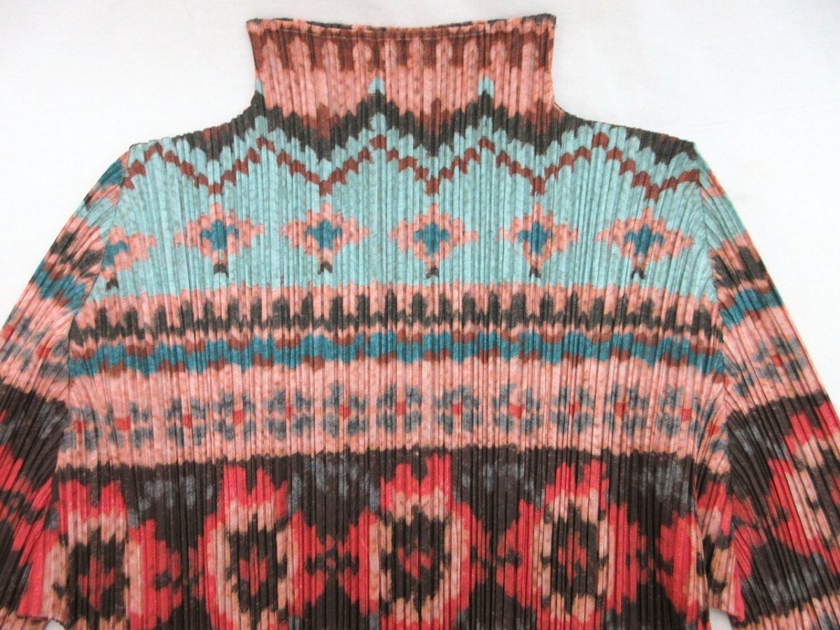 PLEATS PLEASE プリーツプリーズ プリーツ総柄カットソー Cut and sew 4 PP63-JK755 ポリエステル100% MADE IN JAPAN