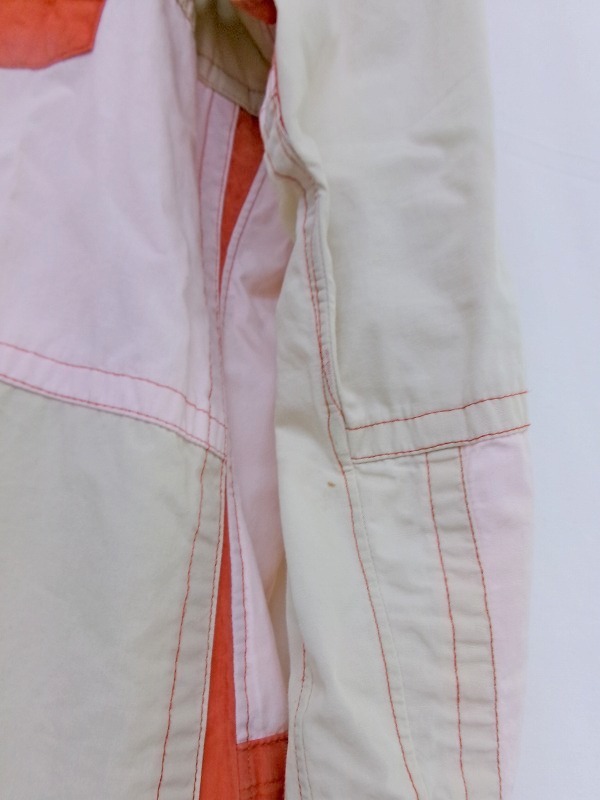 COMME des GARCONS SHIRT コムデギャルソン シャツ 長(zhǎng)袖パッチワークシャツ S S12115 綿100% ベージュ、ピンク
