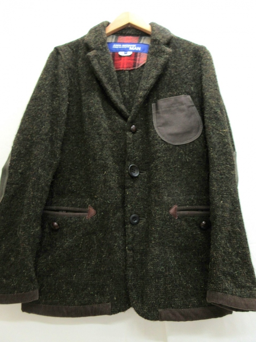 JUNYA WATANABE MAN ジュンヤ ワタナベマン 肘パッチジャケット Jacket XS WN-J020 AD2014 毛94% ナイロン6%