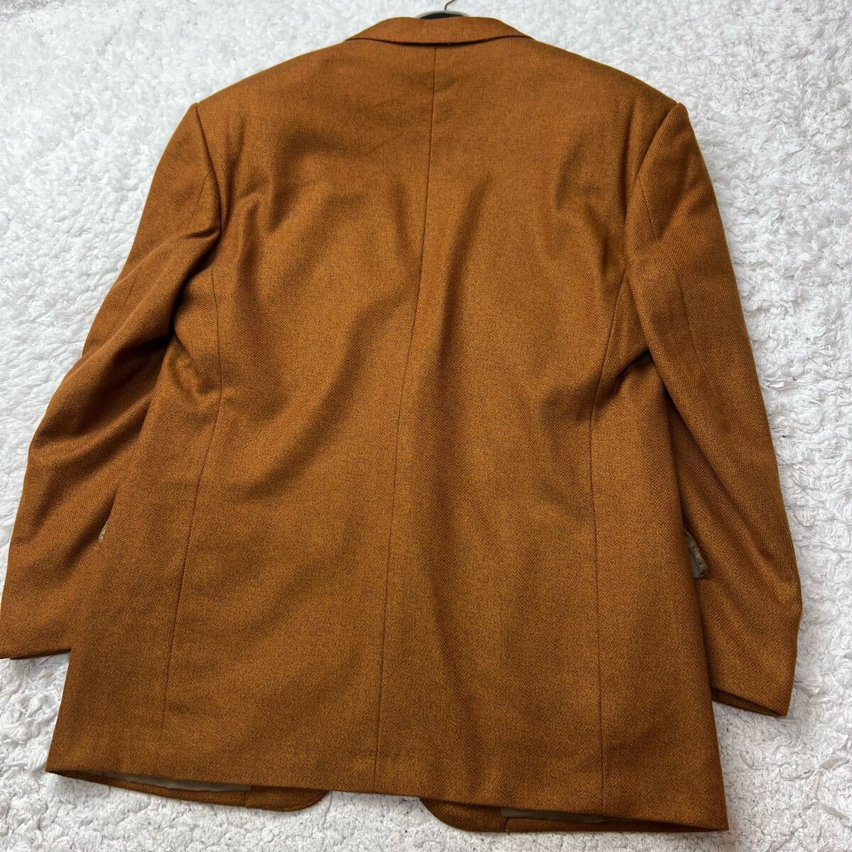 最高峰の肌觸り/極美品◎【Ermenegildo Zegna/エルメネジルドゼニア】希少2XL!! テーラードジャケット ピュアカシミヤ100% 橙系