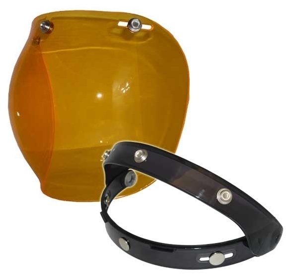 汎用バブルシールド+フリップアップ（アンバーシールド+ブラックフリップ）2點(diǎn)セット 丈夫なポリカーボネイド+UVカット+ハードコート