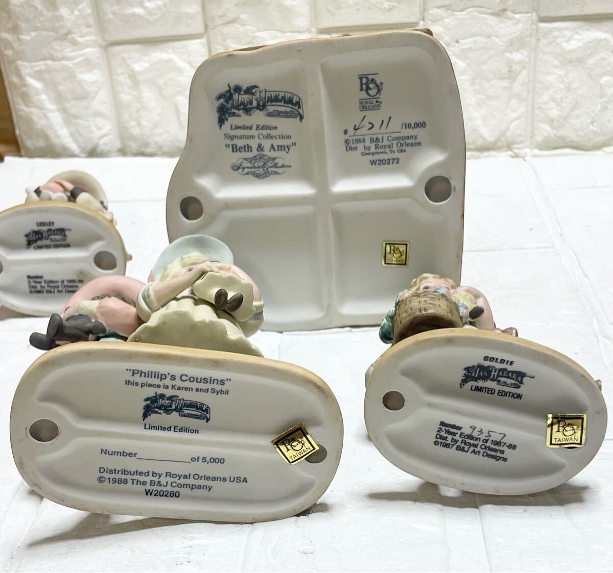 希少！良品☆ Jan Hagara ROYAL ORLEANS 10000 限定 B&J GOLDIE Abby Beth&Amy ヴィンテージ アンティーク 陶器 等 大量 まとめて 5點 B3