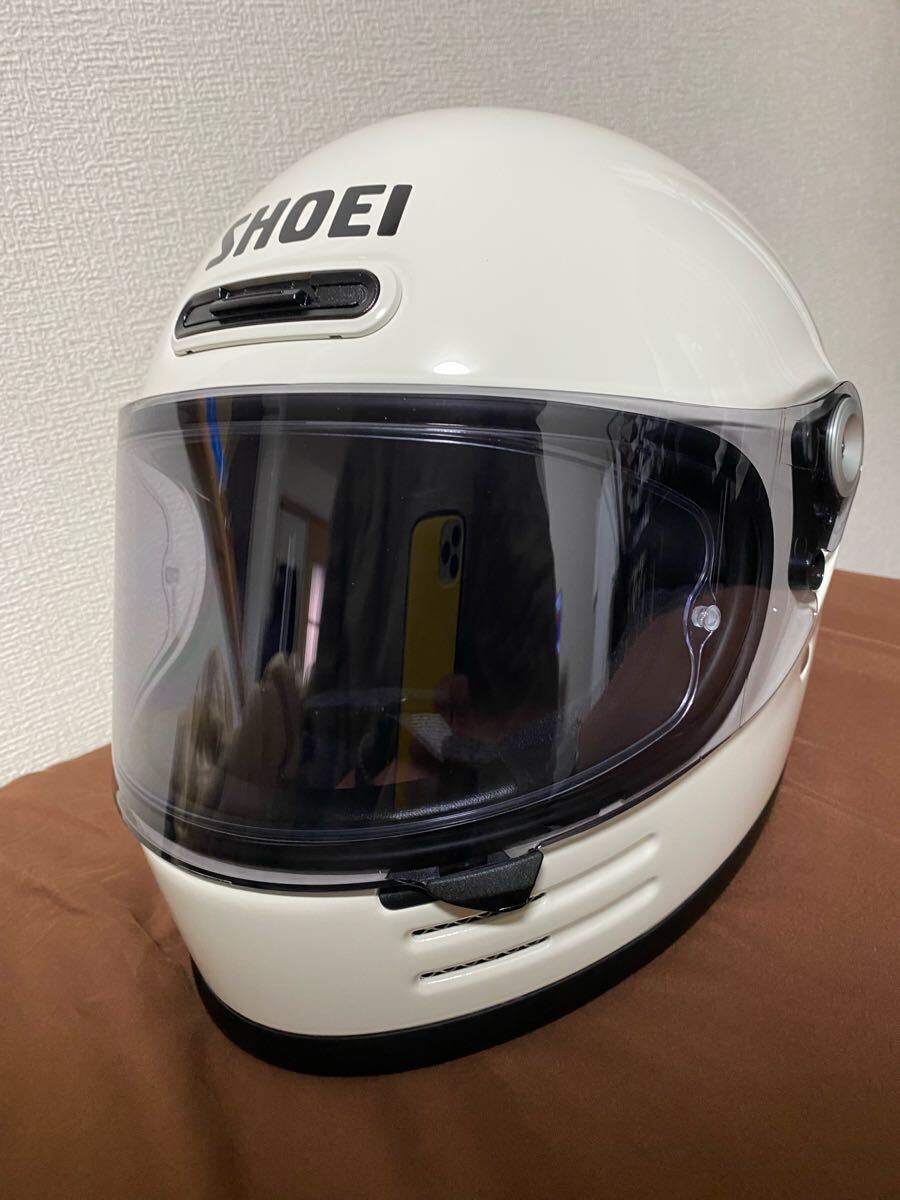 SHOEI Glamster ショウエイ　グラムスター Lサイズ　オフホワイト　使用500km程度　ピンロック貼付済みM(jìn)スモークシールド付き　美品！