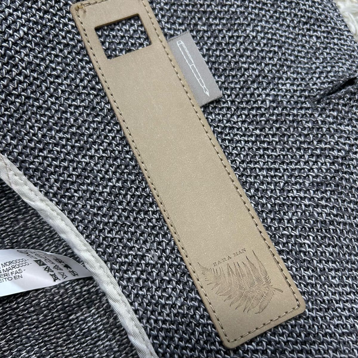  не использовался класс!!! Zara [ избыток ощущение роскоши ]ZARA tailored jacket summer жакет вязаный стрейч серый M ранг 