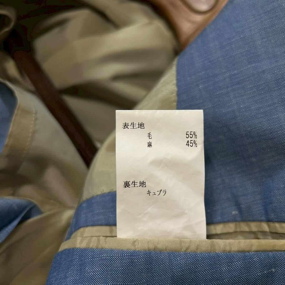  Takeo Kikuchi kano Nico [ популярный . распределение цвета ]TAKEO KIKUCHI tailored jacket summer жакет голубой linen лен S~M ранг 