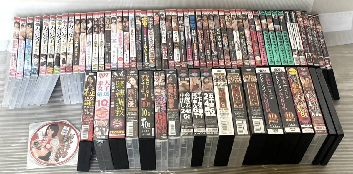 ?ジャンル色々? AV アダルト DVD セット まとめ 全70タイトル 全187枚 大量 ジャンク扱い 女優(yōu) 素人 ギャル 熟女 etc...