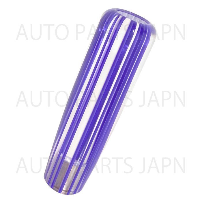 シフトノブ 15cm 紫 透明 ライン クリスタル シフトレバー NEW PM エルフ ダイナ アトラス タイタン トラック 変換 アダプター