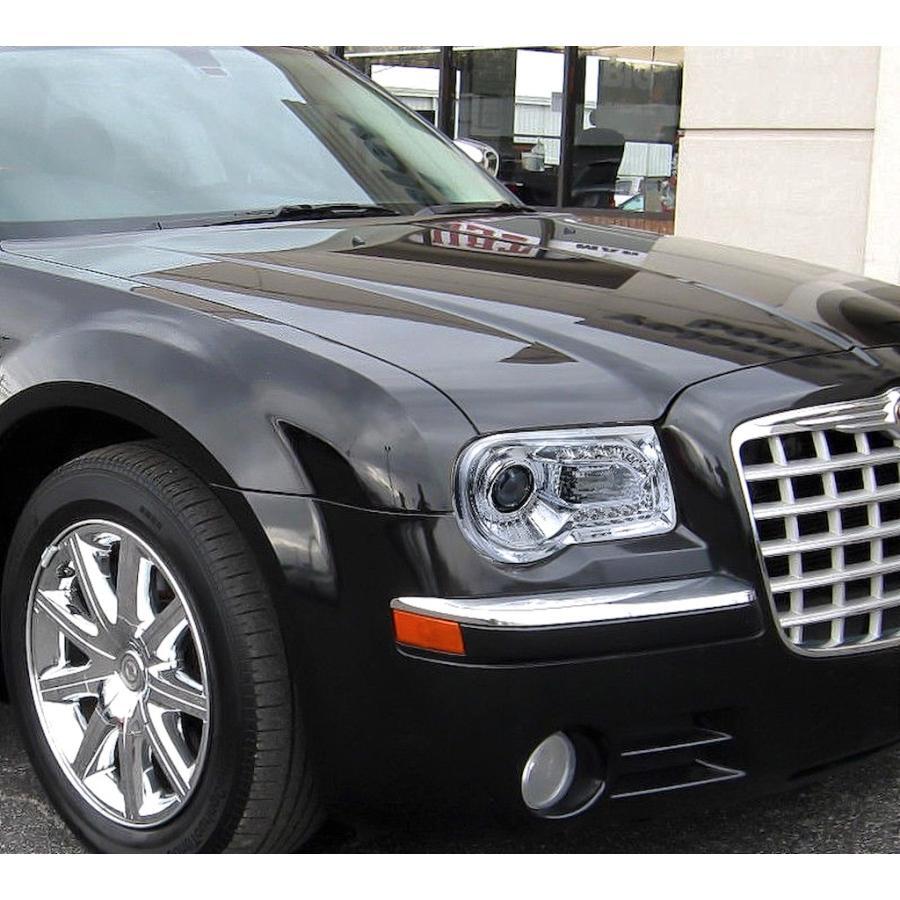 специальный заказ Япония свет ось Chrysler 300C хромированный LED проектор передний передняя фара действующий look левый правый Dodge Dodge Dodge