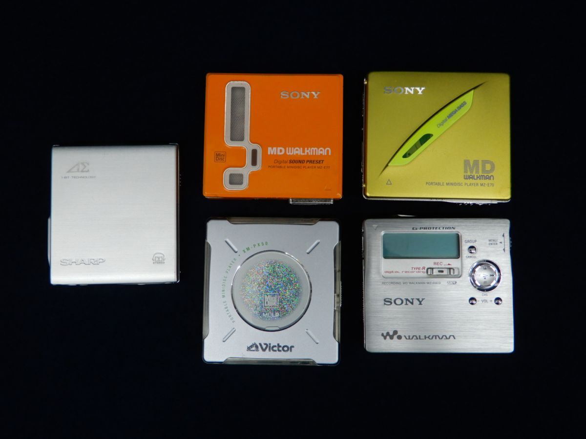★MDプレイヤー SONY MZ-E70/SHARP MD-DS70-S/SONY MZ-E77/SONY MZ-R909/Victor XM-PX50-W★ジャンク品/消費(fèi)稅0円