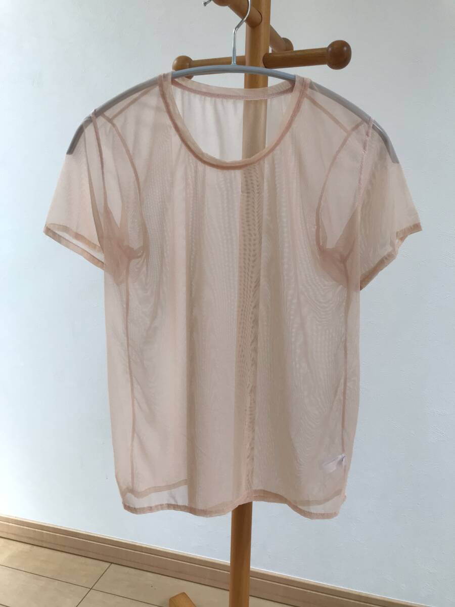 美品 SIMONE WILD シモーネワイルド シアーネットTシャツ NET T SHIRT ピンク Sサイズ