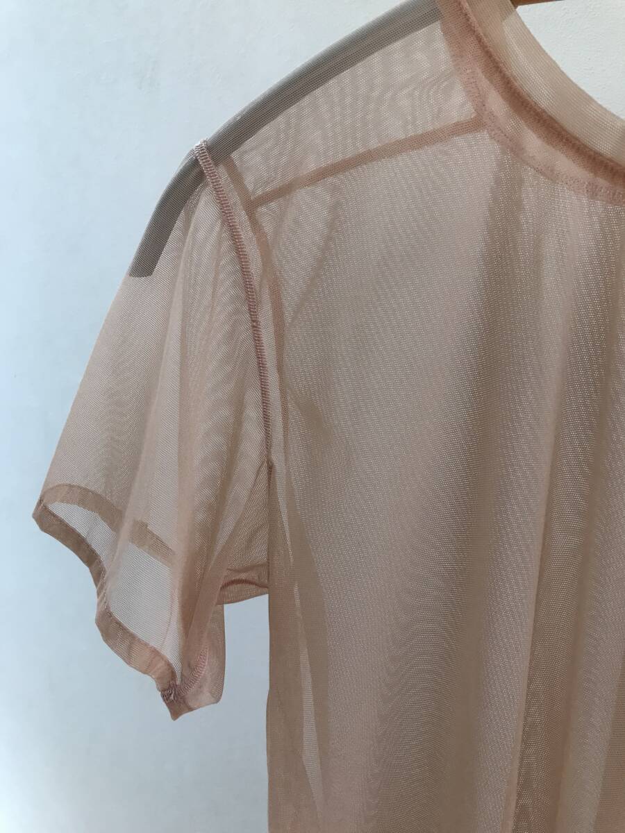美品 SIMONE WILD シモーネワイルド シアーネットTシャツ NET T SHIRT ピンク Sサイズ