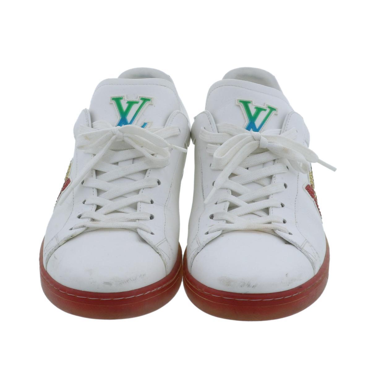【中古】LOUIS VUITTON ルイヴィトン 靴 靴/メンズ White ルクセンブルク サモトラケ?ライン スニーカー