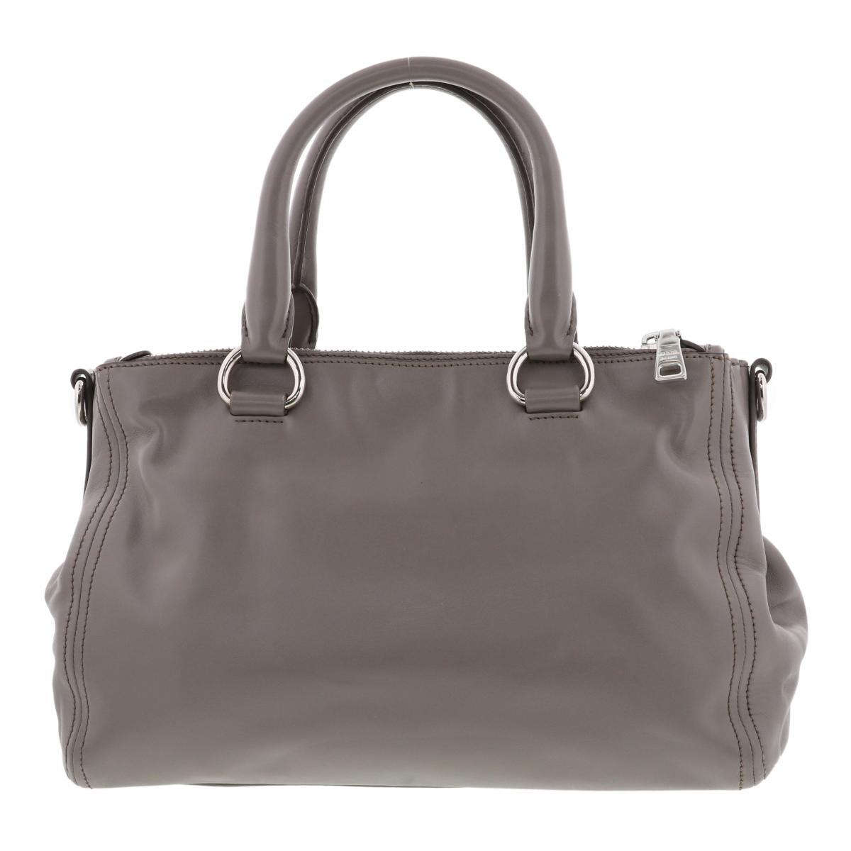 [ б/у ] PRADA ( Prada ) кожа 2WAY большая сумка сумка большая сумка серый Gray Leather кожа BN2866 used:B